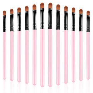12 Pieces Small‎ Concealer Brush Bulk Flat Lip Concealer Brush Under Eye